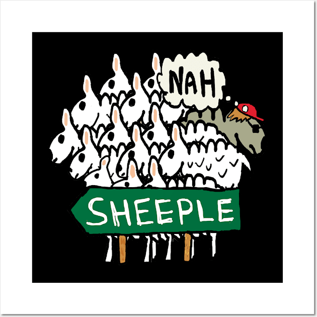 Anti Sheeple Wall Art by Mark Ewbie